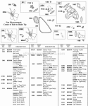 Water Pump Radiator Fan Vee Belt Diagram and Parts List for 580447-0333-E2  Briggs and Stratton Engine